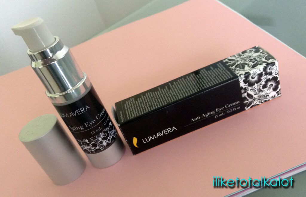 lumavera anti aging eye cream with packaging